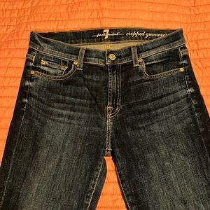 7 For All Mankind Cropped Genevieve jeans size 29